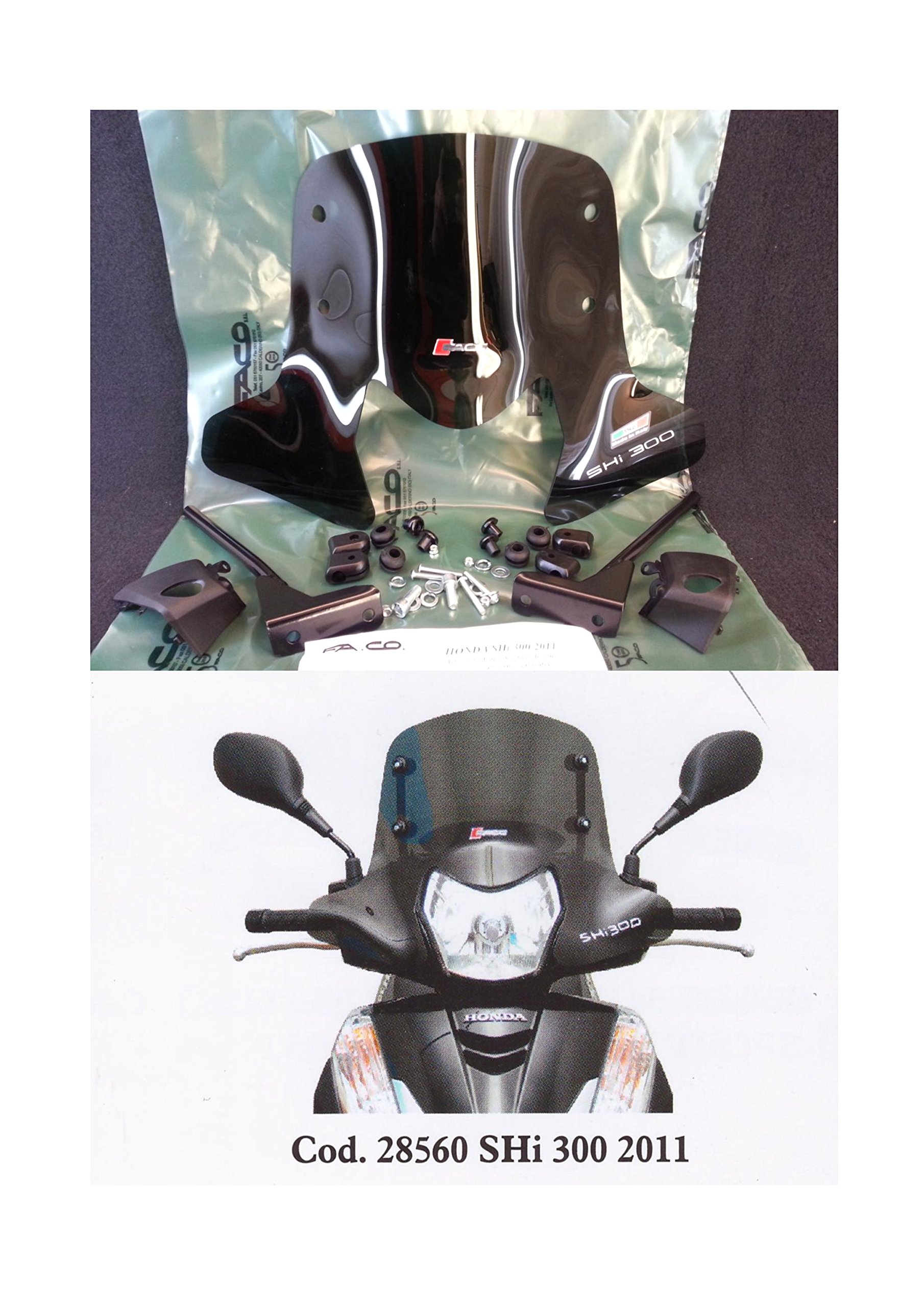 Cache-fumée Cupolino Pour Honda SHi 300 - Référence FC-28560 - 3