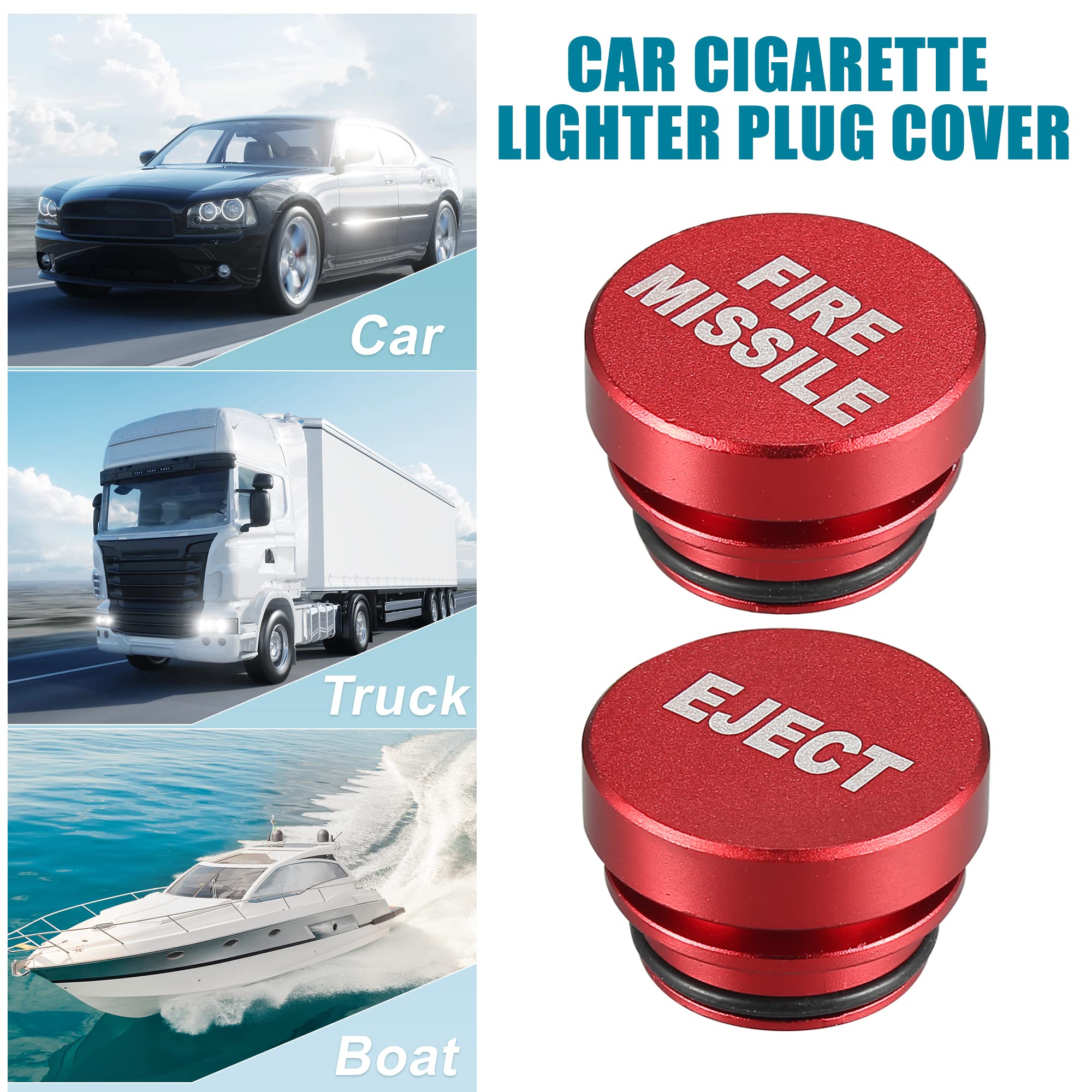 Amazon.com: A ABSOPRO Cigarette Lighter Plug Cover Dustproof Cigarette  Lighter Socket Cover Cap Universal for Car Truck SUV with 12V Accessory  Plugs Red (Set of 2) : Automotive