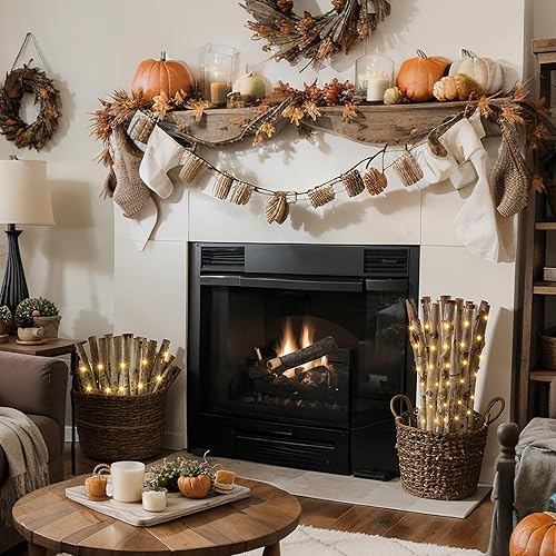 Miniatura 7 de 5 postes finos de abedul blanco de 4 pies, ramitas de madera natural para manualidades, ramas para decoración del hogar, suministros de bricolaje