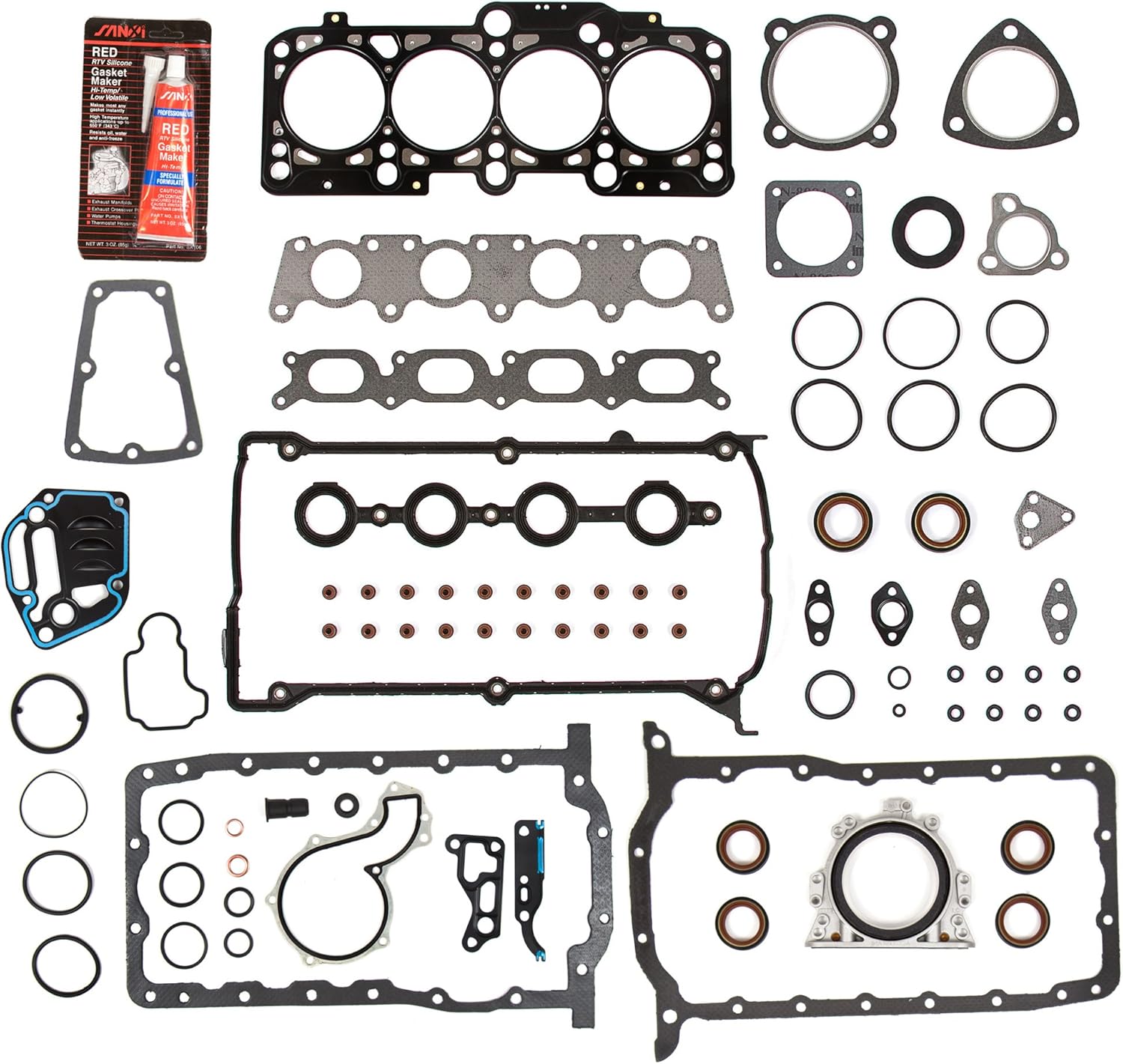 MA-4216921436 Full Gasket Set Compatible With/For Audi A4 TT Quattro Volkswagen Beetle Jetta Passat 1.8 TURBO