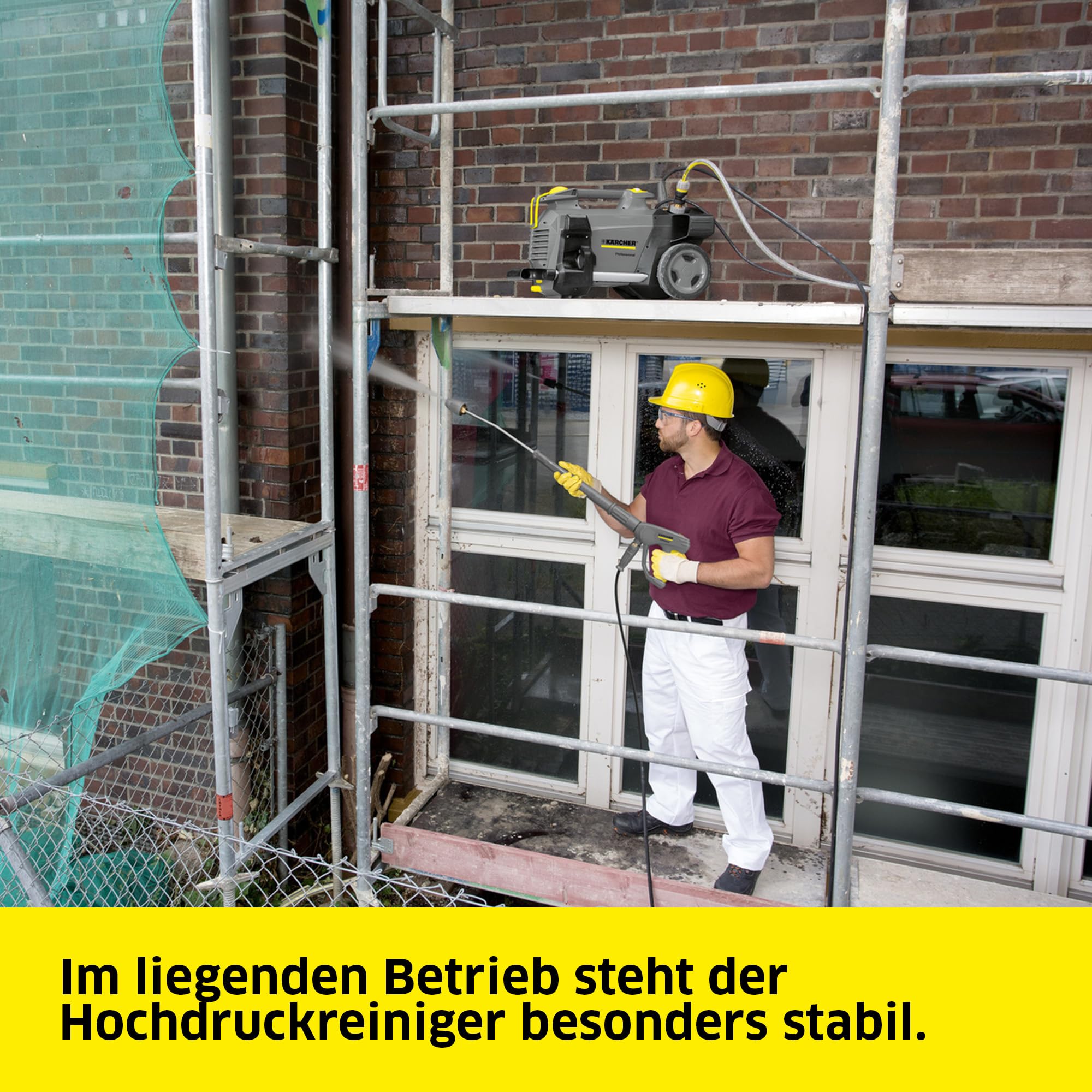 Kärcher Professional Kaltwasser-Hochdruckreiniger HD 6/13 CX Plus, Druck: max. 190 bar, Fördermenge: 590 l/h, Gewicht: 28,3 kg, Schlauch: 10 m, HD-Pistole, Strahlrohr, Dreckfräser, Schlauchtrommel