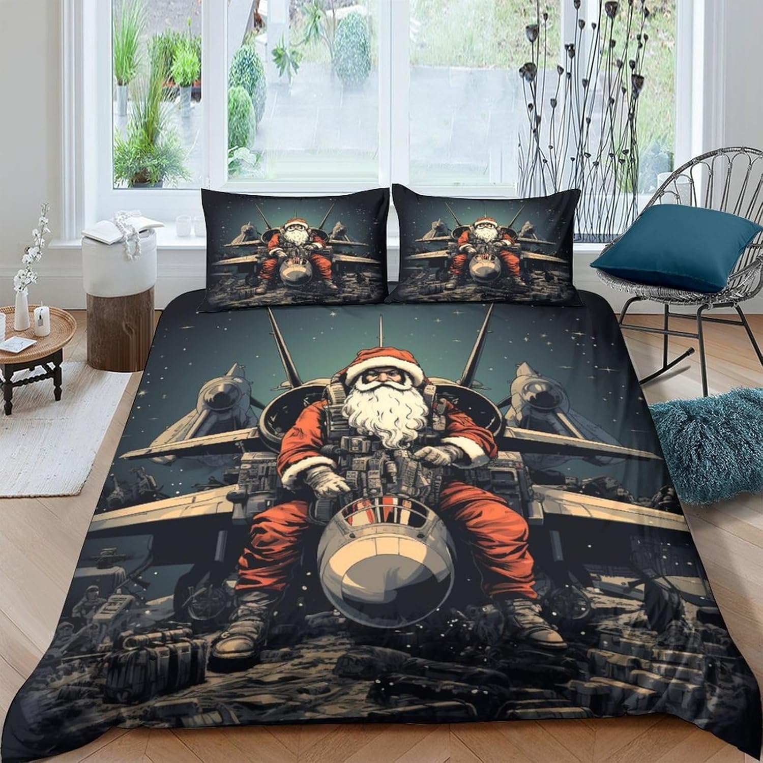 Parure de lit enfant 3 pièces idée cadeau Noël originale pour chambre garçon