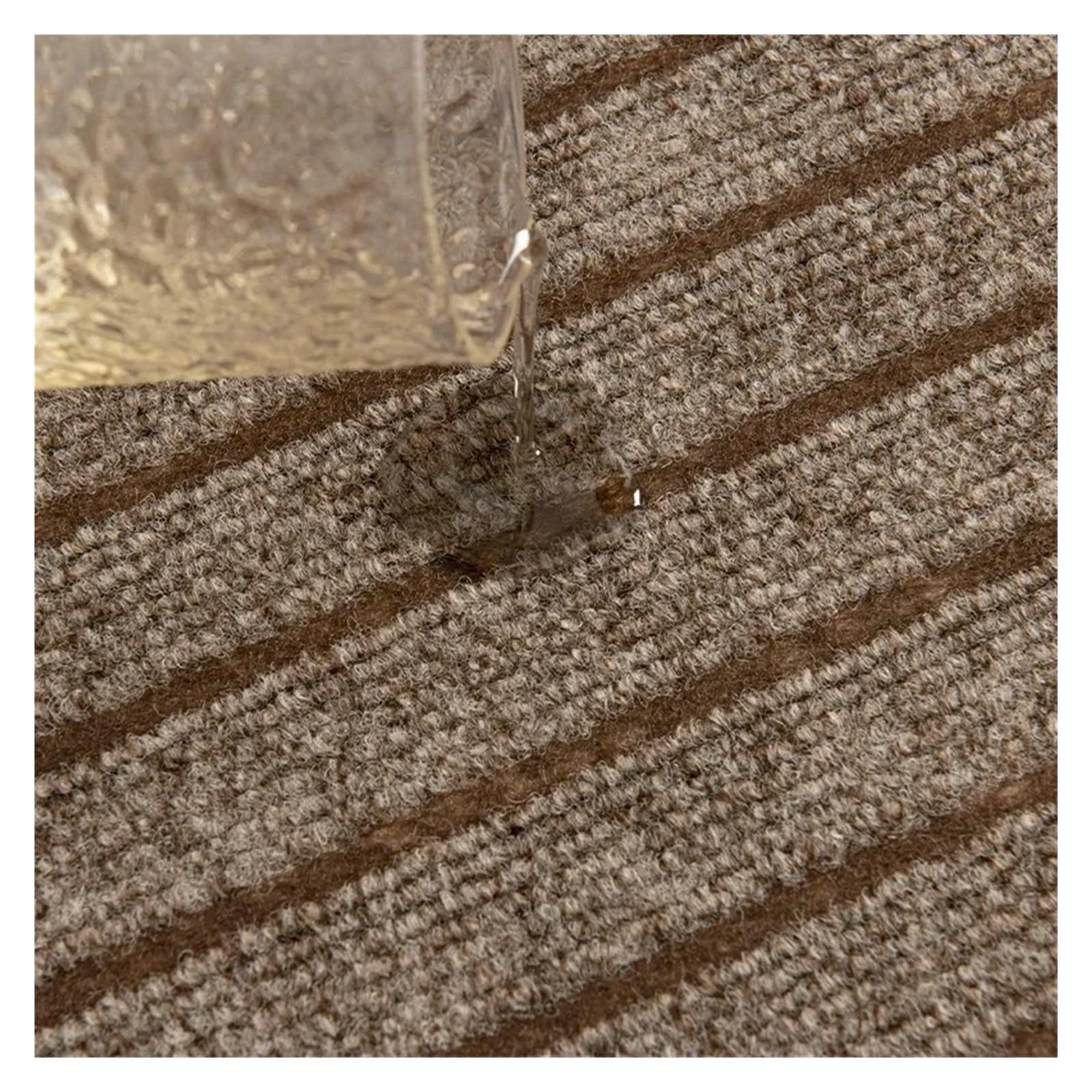 Teppichfliesen Schlafzimmerteppich Schlafzimmer und Wohnzimmer Pflegeleicht 30x30cm Spleißblock Selbstklebender Teppich(Khaki,30pcs)
