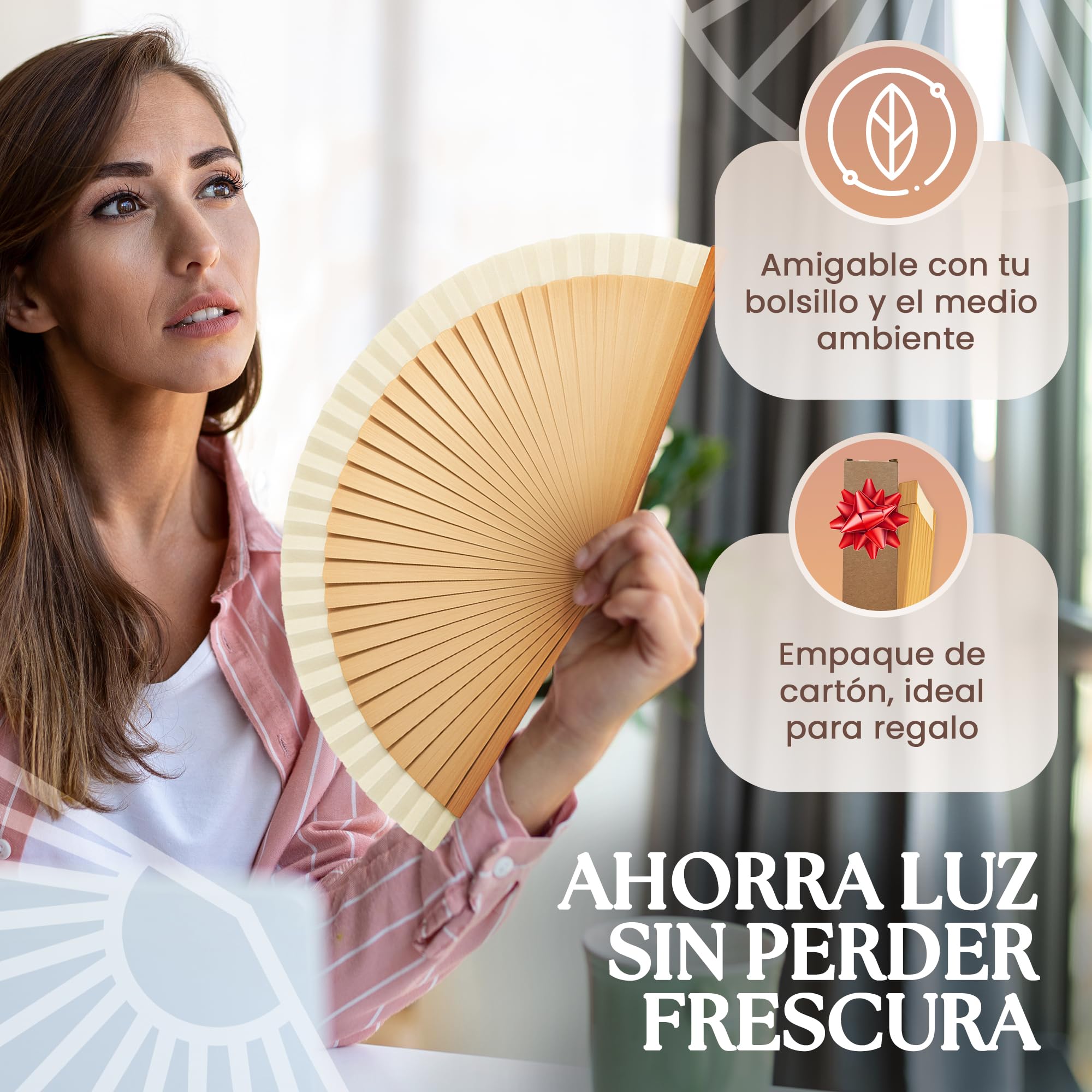 Abanicos de madera original - abanicos españoles - abanico para bodas pequeño para hombre y mujer
