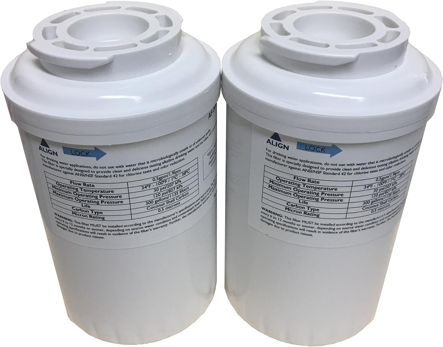 AF-MWF-Alkaline Water Filter Replacement Compatible with GE model MWF, 2X Life (pH level 9.0) Two-Pack
