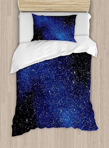 Miniatura 566 de Ambesonne Juego de funda de edredón de brújula, ilustración de mapa del mundo, marinero marítimo, equipo de vida monocromático, juego de ropa