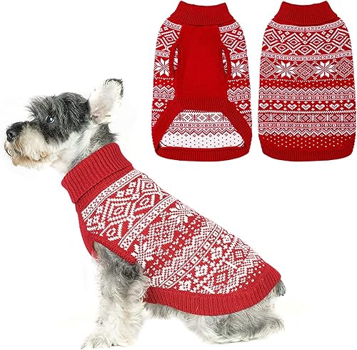 Suéter para perro Argyle Suéter cálido de invierno para cachorros, abrigo suave feo para perros pequeños, medianos y grandes, ropa para mascotas