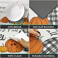 Vista 52 de Bsmathom Anti Fatigue Kitchen Rug Set of 2, Cushioned Non Slip Kitchen Rugs and Mats, Pumpkin Kitchen Mats for Floor Set, Waterproof Runner Rug