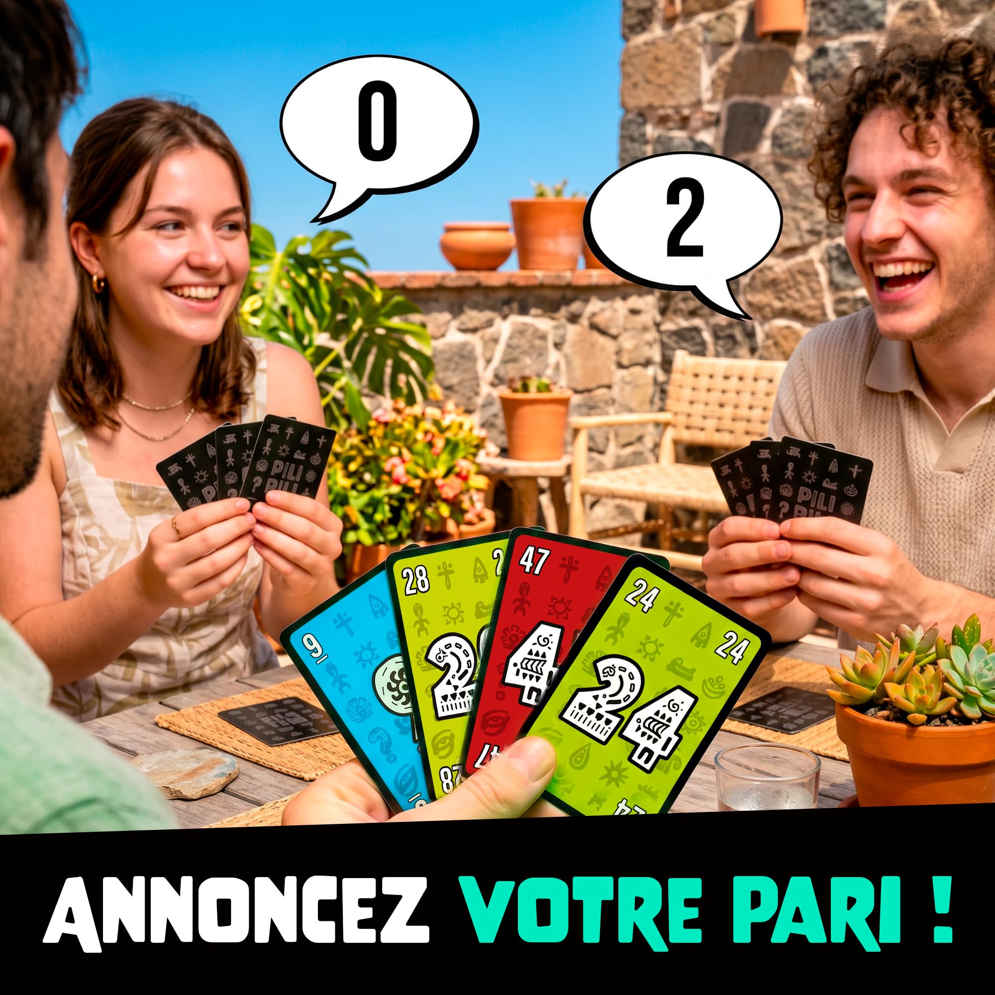 ATM Gaming PILI PILI - Jeu de société - Vainqueur Grand Prix du Jouet 2025 - Jeu de Cartes Tactique et d’Ambiance - 2 à 8 Joueurs - 20 Min - Idée Cadeau Original - Format Voyage