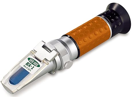 Vee Gee Scientific BX-1 Handheld Refractometer, with Brix Scale, 0-32%, +/-0.2% Accuracy, 0.2% Resolution