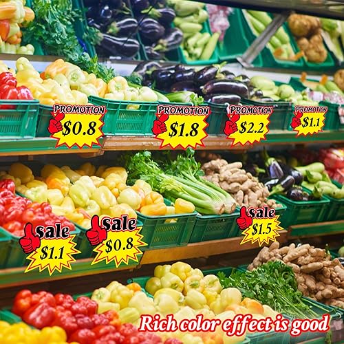 Miniatura 3 de 120 tarjetas de letrero de estrella de explosión, 7 x 5.5 pulgadas, letreros de recortes de ráfaga para venta al por menor, letreros de precios de