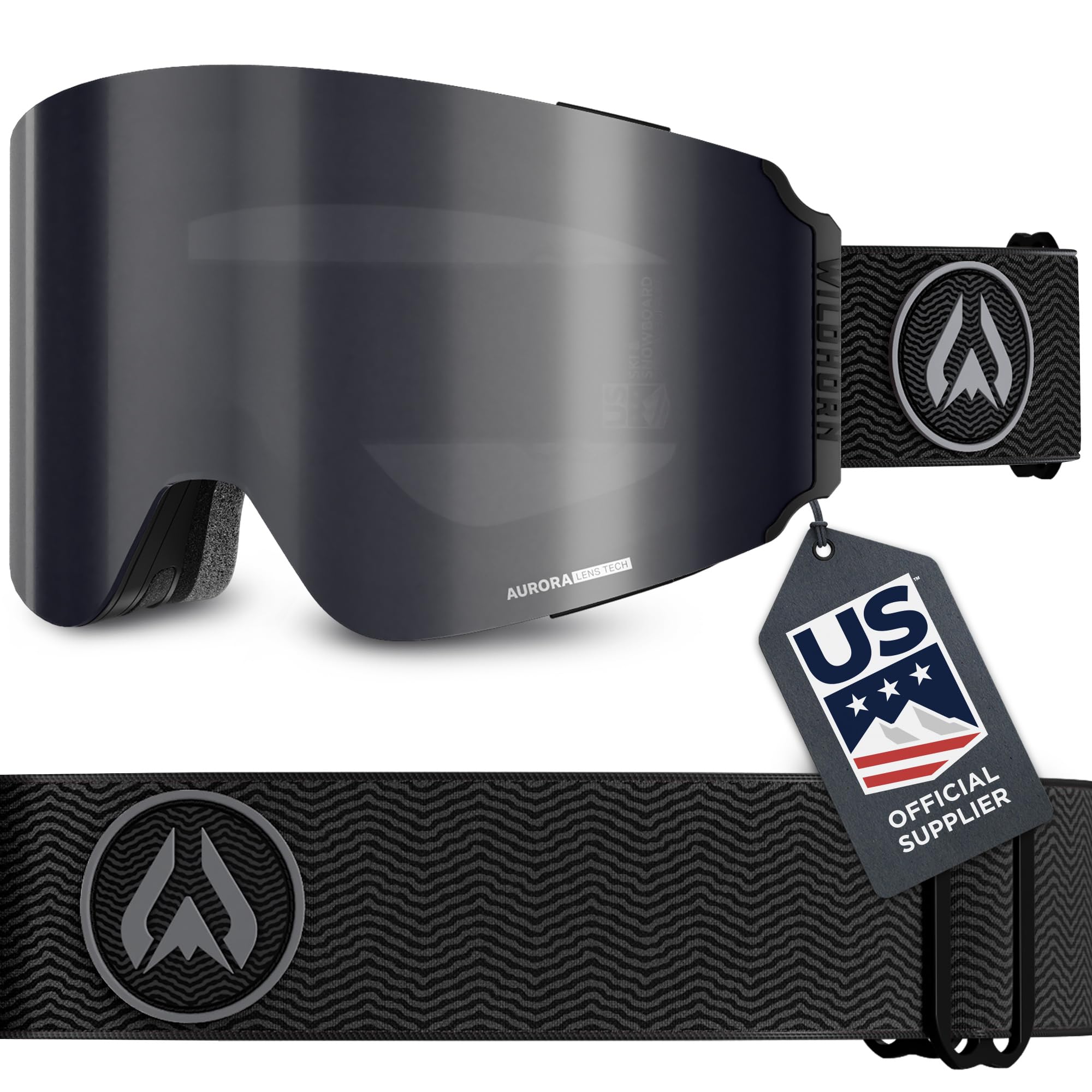 Wildhorn Roca Pro Ski Goggles Men Women, Ultra wide FOV 185° snowboard goggles, Anti-Fog/Scratch 100% UV