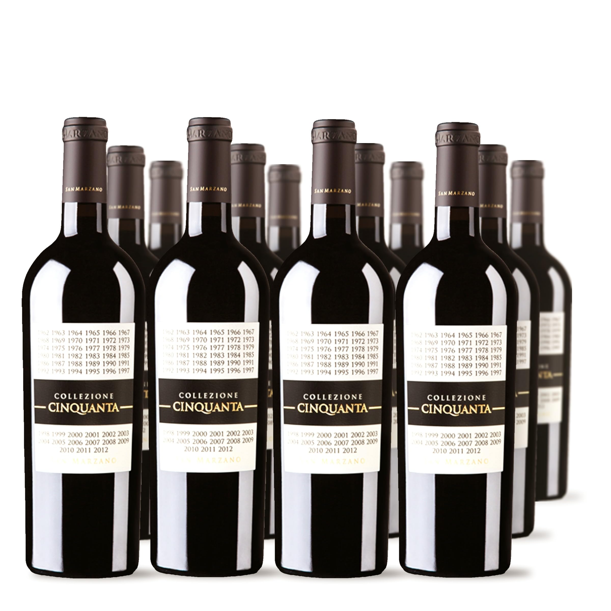Cantine di San Marzano Collezione Cinquanta 50 – Rosso trocken (12 x 0,75 l) inkl. weine.de-DropStop