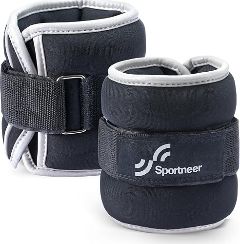 Miniatura 4 de Sportneer Ankle Weights Wrist Weights Pair of 1/2/4/6/10 LBS for Men Women Kids Strength Training Wrist and Ankle Weights Set with Reflective Strips