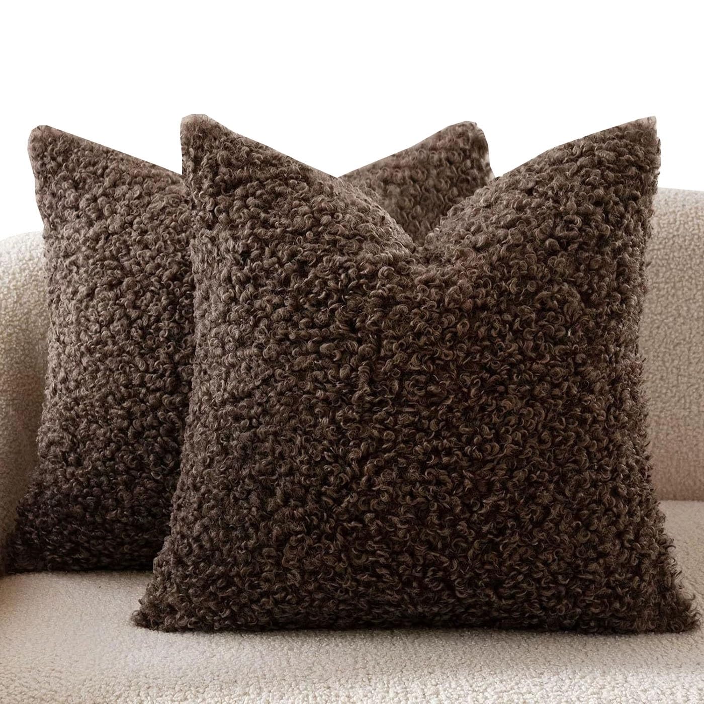Teddy Fleece Kissenbezüge 40x40 60x60 2er Set Kissenbezug 50x50, Sofa Kissenhüllen Für Dekokissen Dekorative Zierkissen -hüllen, Kissen Bezug