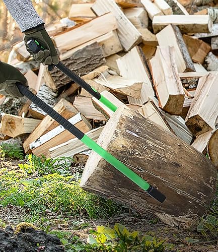 Miniatura 5 de Hookaroon de acero forjado Pickaroon de 28 pulgadas, con agarre antideslizante y reducción de golpes, para levantar troncos y mover leña de madera