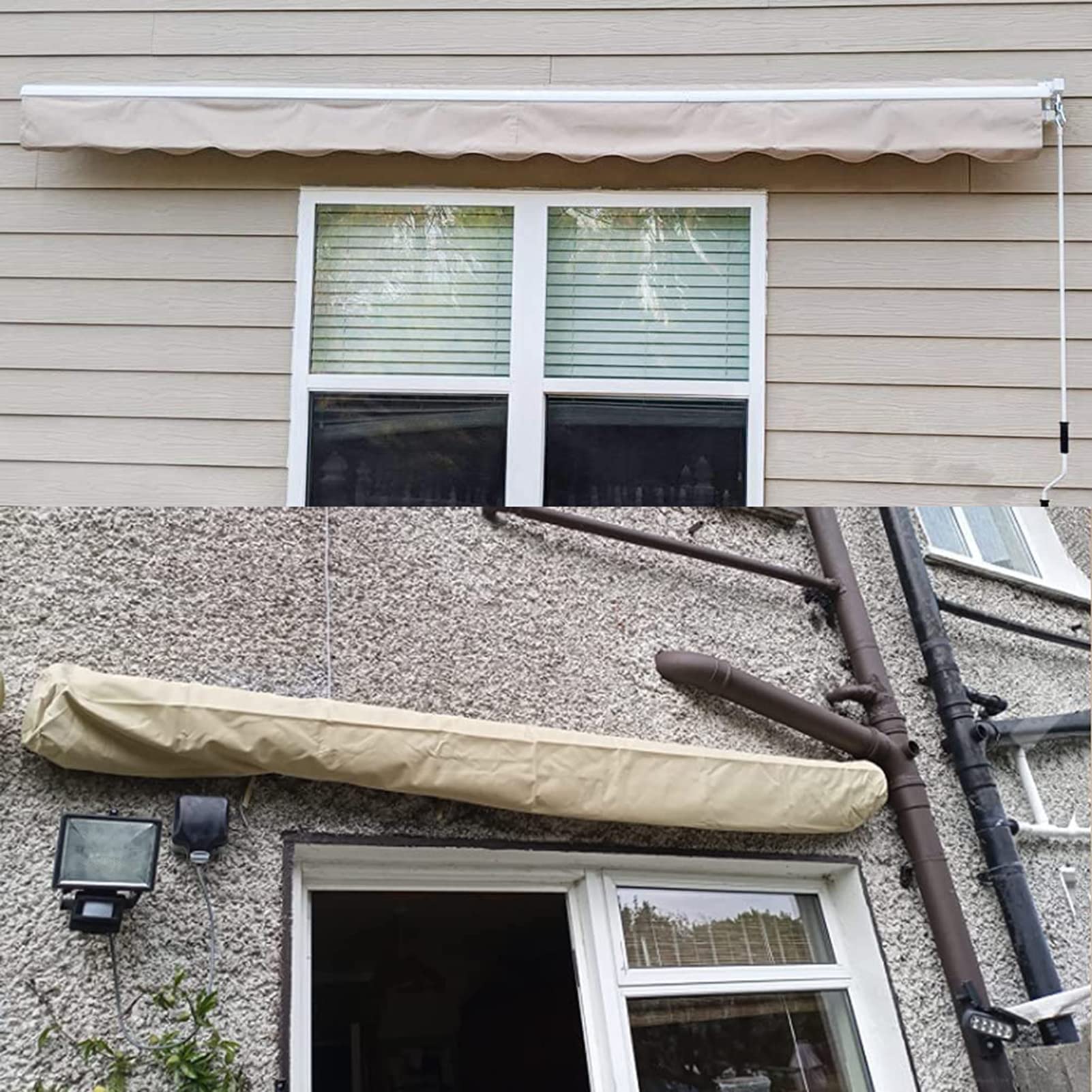 Custodia Impermeabile per Tenda da Sole da Patio, Copertura Antipolvere, Copertura Impermeabile per Tenda Avvolgibile a Scomparsa in Terrazzo, per Tende Standard Manuale (5M / 16.4Ft)