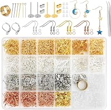 Mispudin 3730 Pieces Earring Making Kit, Earring Making Kit with Hooks, Backs, Head Pins, Eye Pins, Open Rings for DIY Jewellery Making