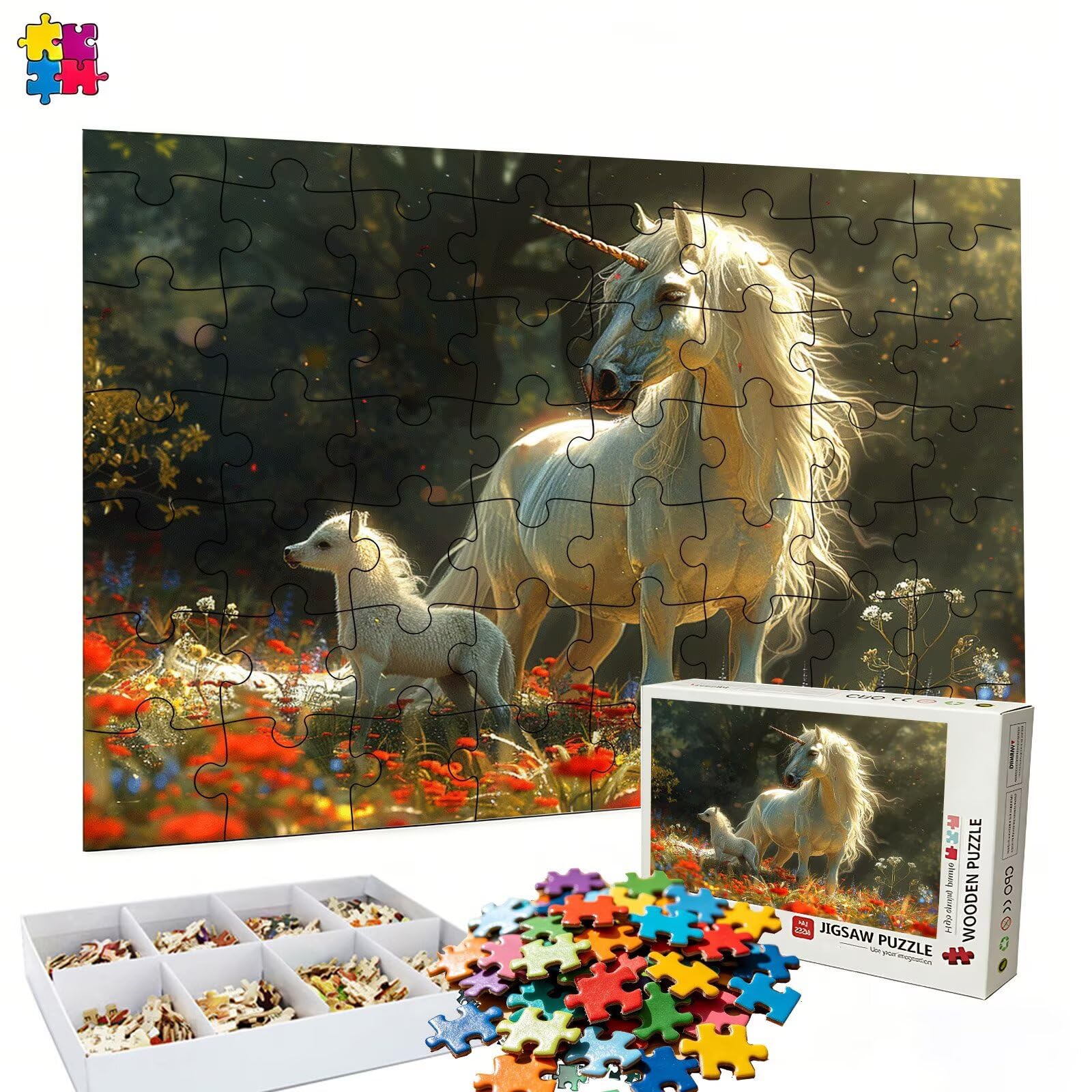 Puzzle 6000 elementów, las koń puzzle 6000 elementów dorośli i dzieci, premium artystyczna łamigłówka, 179,5 x 105,5 cm klasyczna gra puzzle dla dorosłych, dekoracja domu, prezent dla mężczyzn s7h-754