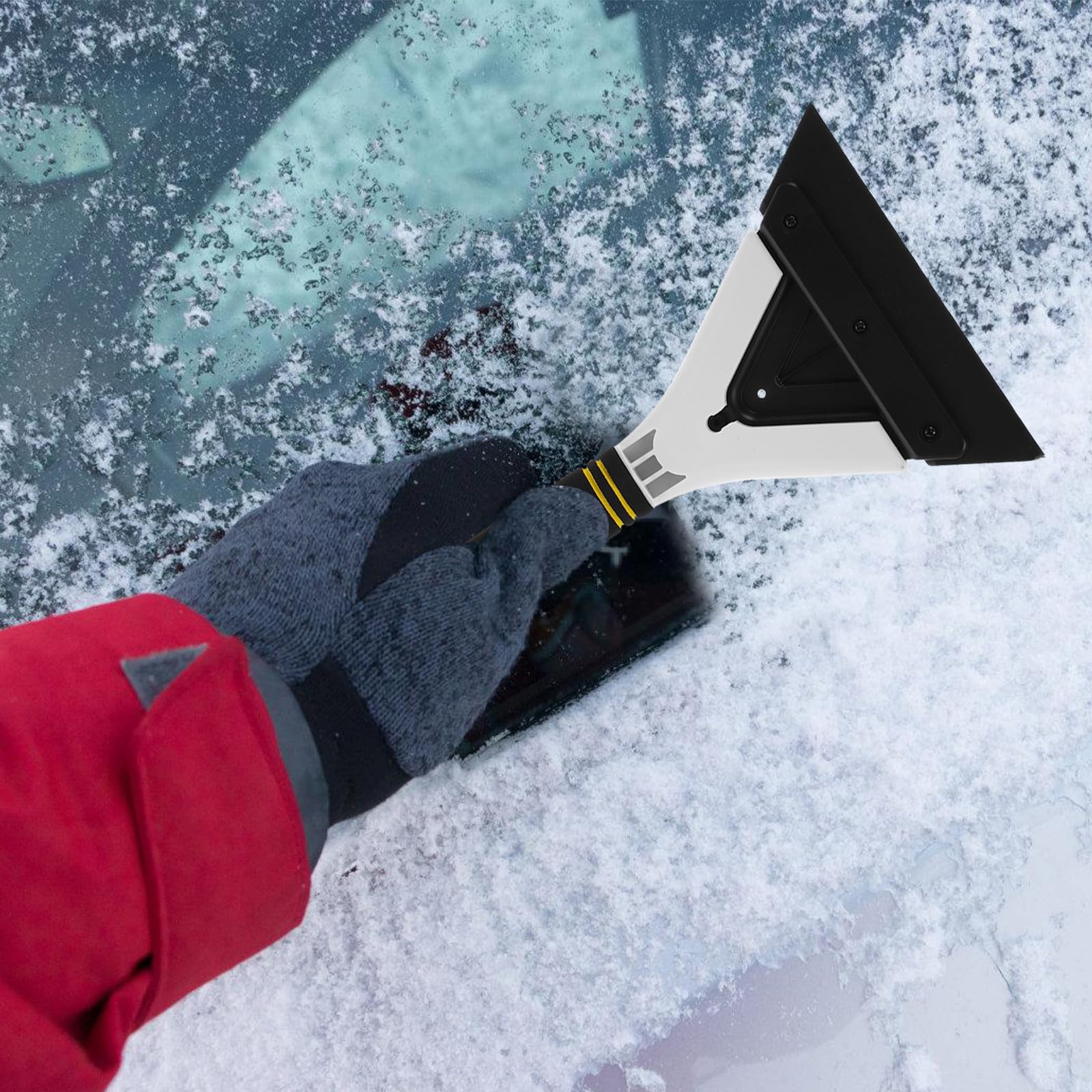 DOITOOL 5 Pièces Grattoir à Neige Glace pour Pare-Brise de Voiture en Plastique Portable, Racleur de Déneigement pour Camions et Miroirs en Hiver