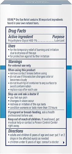 Miniatura 12 de Visine Gotas lubricantes para aliviar los ojos secos para hidratar y calmar los ojos irritados, arenosos y secos, diseñadas para funcionar como