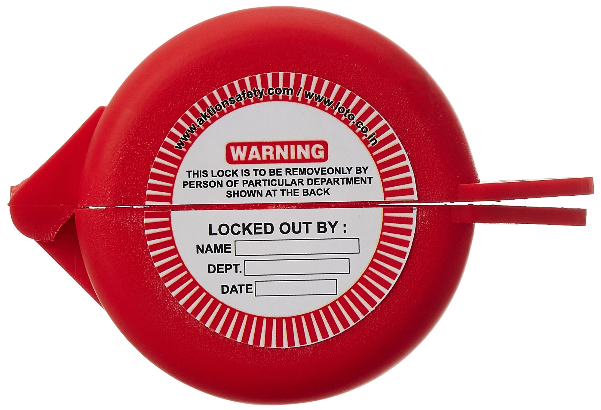 Aktion Safety Gate Valve Lockout Device AK-GVL-02 W, Red (Pack of 5)