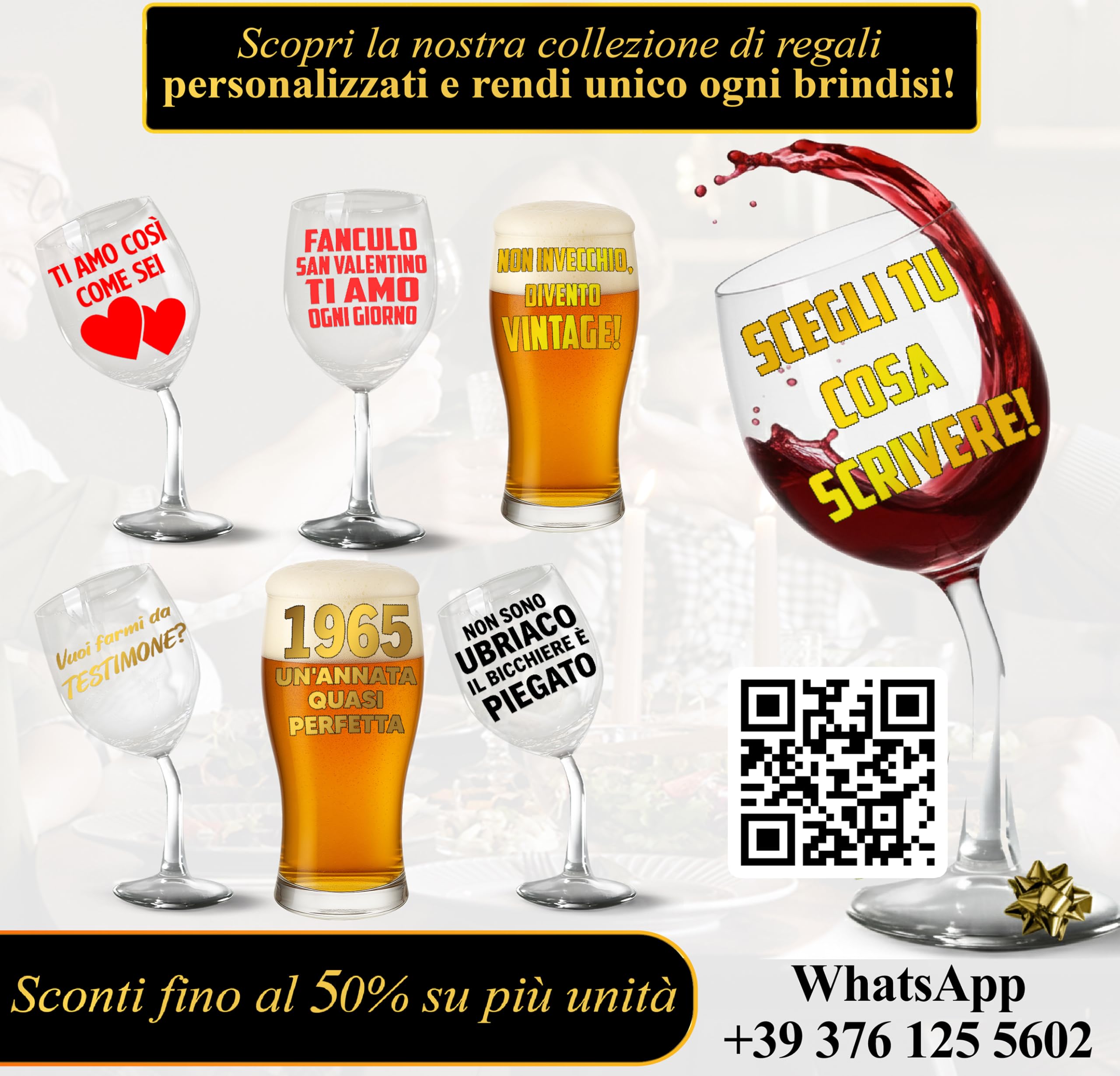 Coppia Calici Vino Personalizzati LUI LEI ∞ – Due Bicchieri Piegati Coordinati Con Simbolo Infinito Per Celebrare L’Amore E I Momenti Insieme Con Confezione Regalo Inclusa