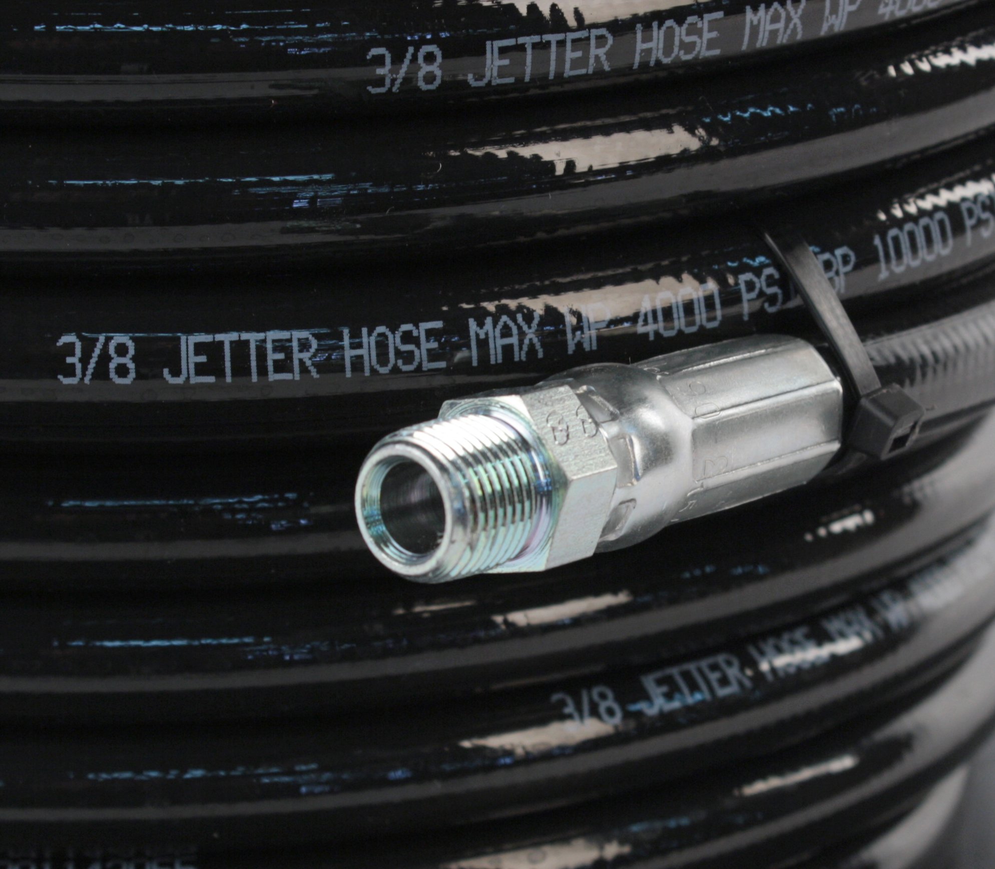 Schieffer 3/20,3 cm x 200 '4000 psi termoplastica Sewer Jetter Hose & MTM Hydro 8.0 Orifice Button nose Nozzle