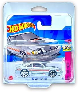 Hot Wheels '84 Mustang SVO (Silver) 2/10 HW: The 80s - 2023 - 25/250 (Short Card) - COMES IN A KLAS CAR KEEPER PROTECTIVE COLLECTORS CASE - HKG80