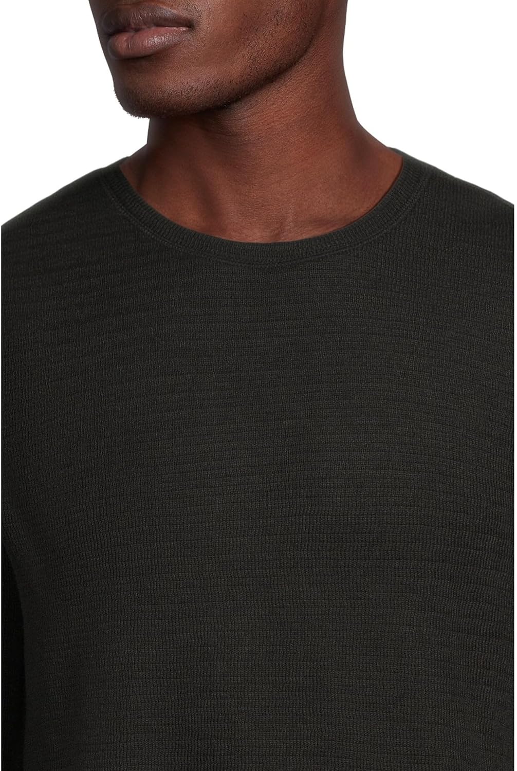 Liverpool Mens Long Sleeve Textured Double Knit Crew Neck Shirt