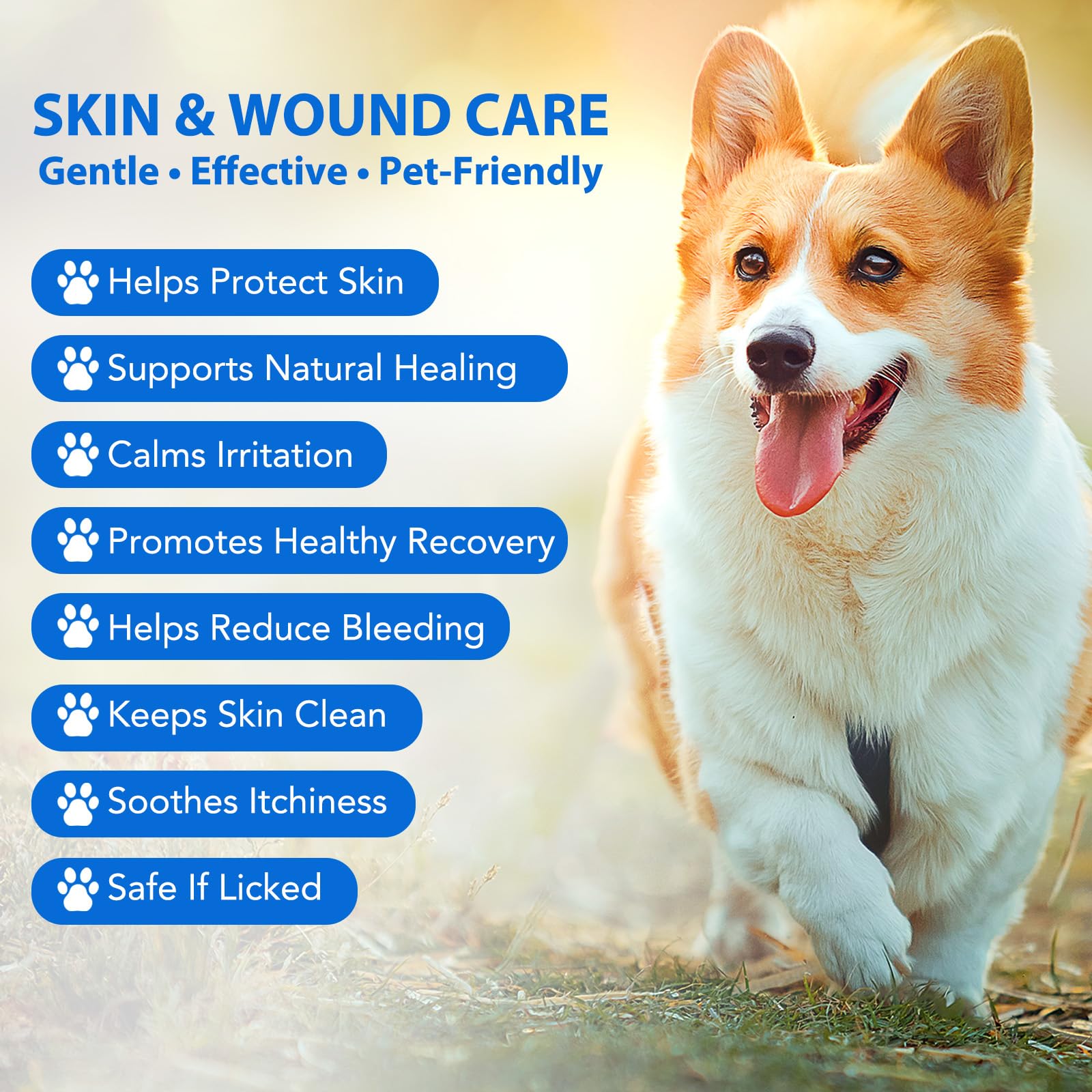 Spray Pour le Soin des Plaies Pour Chiens et Chats, 120 ml - Anti Demangeaison et Anti Allergie, Soulage les Infections et Irritations Cutanées Chez Tous les Animaux , Régénère Et Nourrit La Peau