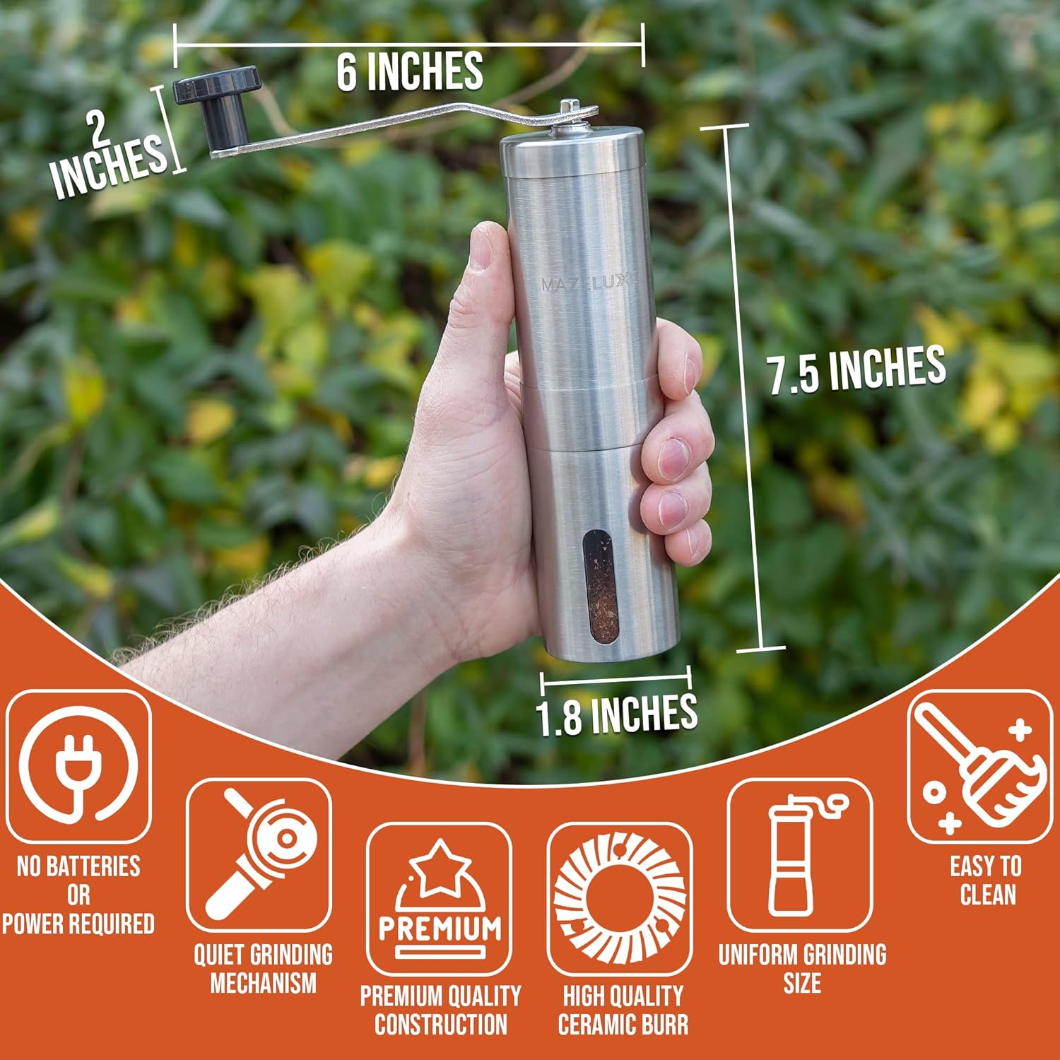 Stainless Steel Ceramic Burr Hand Coffee Grinder Review Home Upgrade