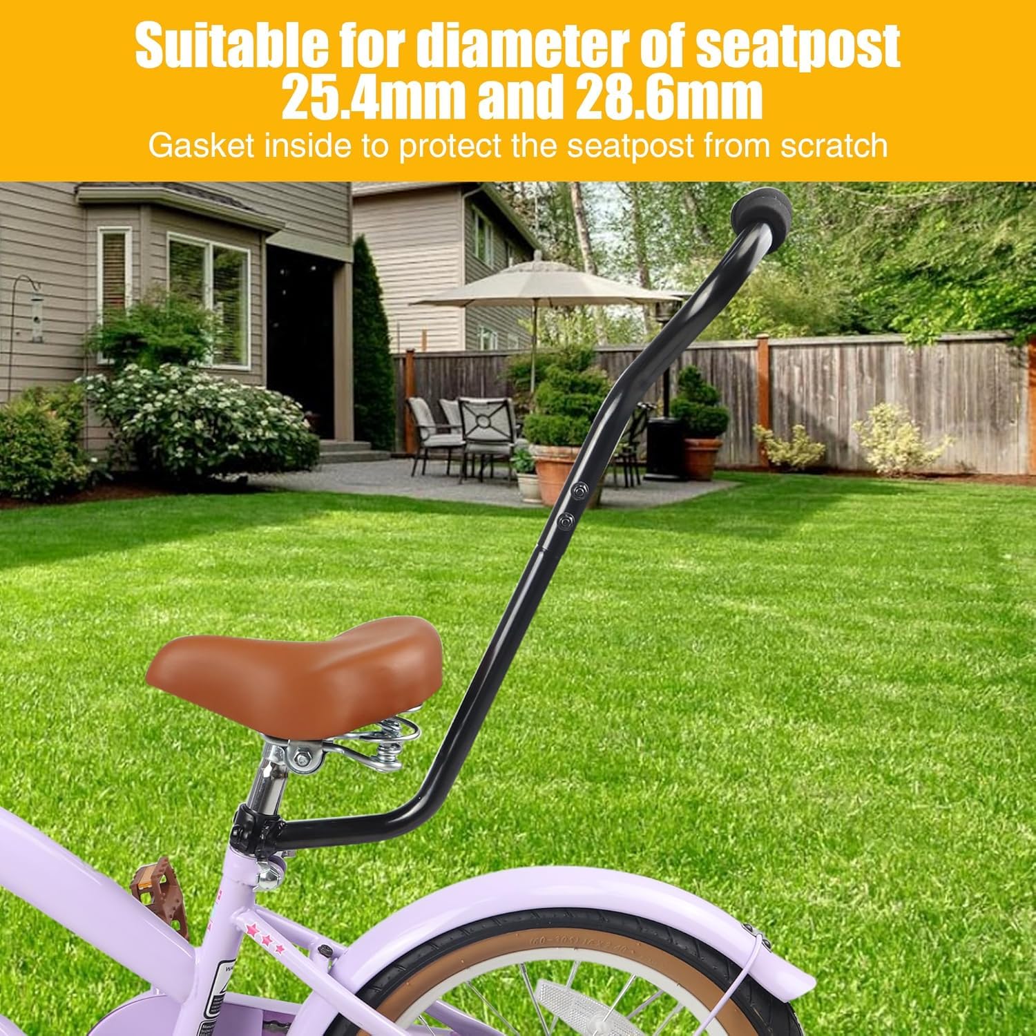 ZUKKA Barra de empuje para entrenamiento de bicicleta para niños, barra de empuje para niños, para aprender