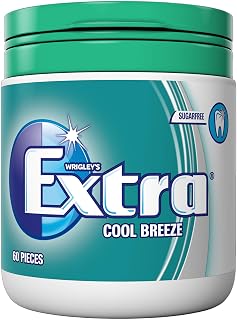 Extra Chewing Gum Bottle Sugar Free, Cool Breeze Flavour, 60 Pieces