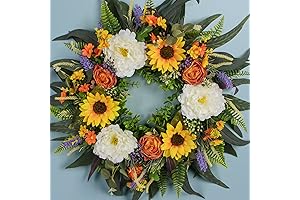 22" Kmise Peony Eucalyptus Wreath for Front Door