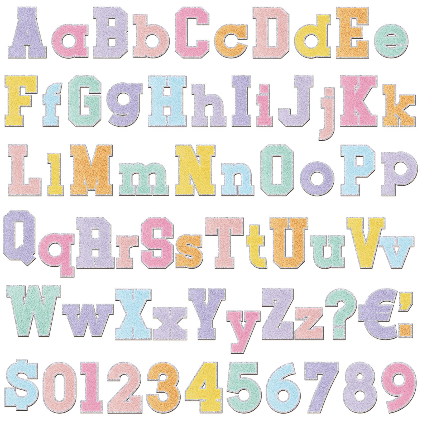 Mooliwe 134 Pcs 5 Inch Bulletin Board Letters for Classroom Alphabet Numbers Combo Set Cutouts Letter for Bulletin Board Display Chalkboard School