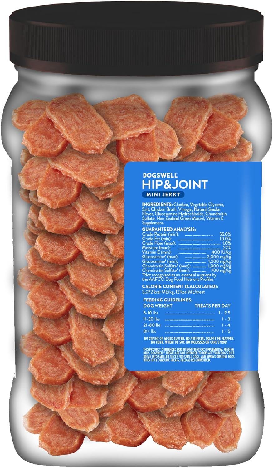 Dogswell Hip & Joint Chicken Mini Jerky Dog Treats, 14 oz. Jar