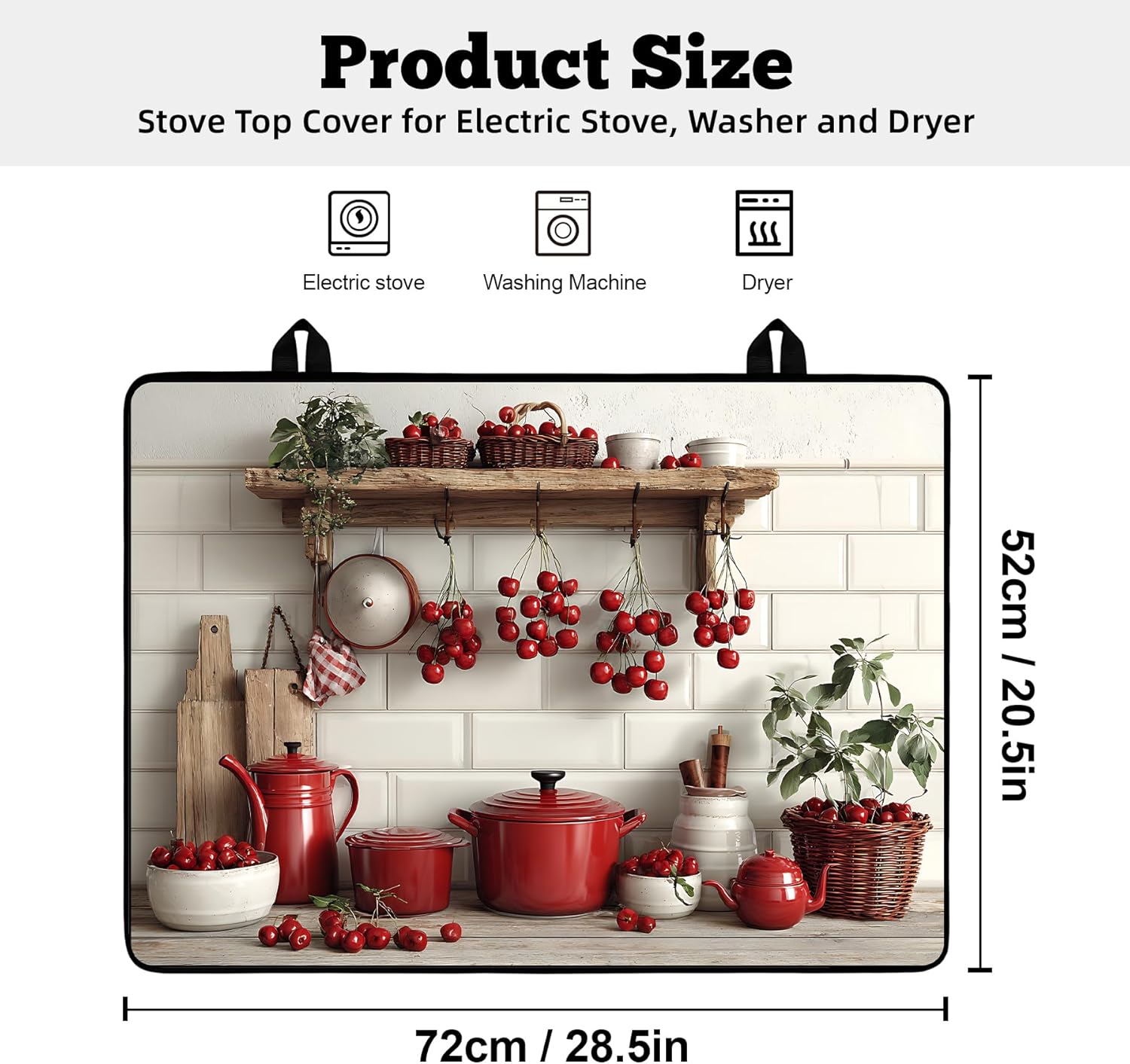 Multi-Design Stove Top Cover for Glass/Electric Stoves - 3-in-1 Heat-Resistant Protector Mat, Non-Slip Drying Rack 28"x20"