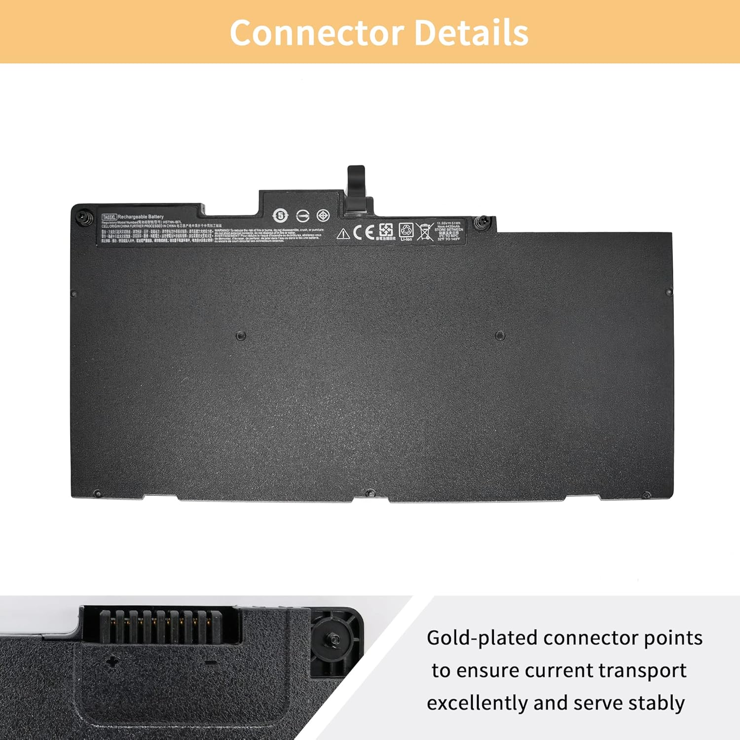 TA03XL Laptop Replacement Battery for Hp EliteBook 755 G4 840 G4 848 G4 850 Series HSTNN-IB7L 854047-1C1 854108-850 996QA101H TA03051XL HSTNN-172C-4 HSTNN-175C-5