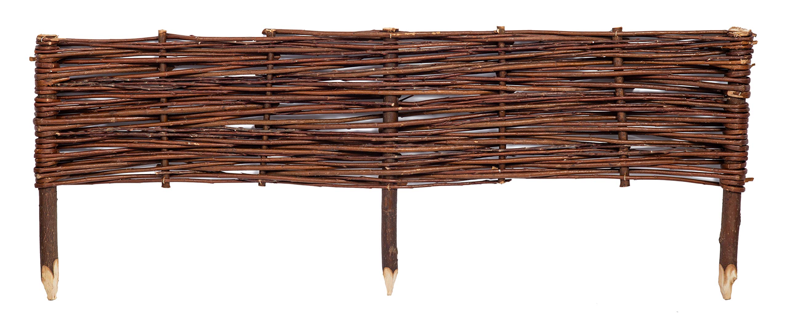 Willow Wicker Lawn Edging Fence- 120cm (Length) x 40cm (Height)