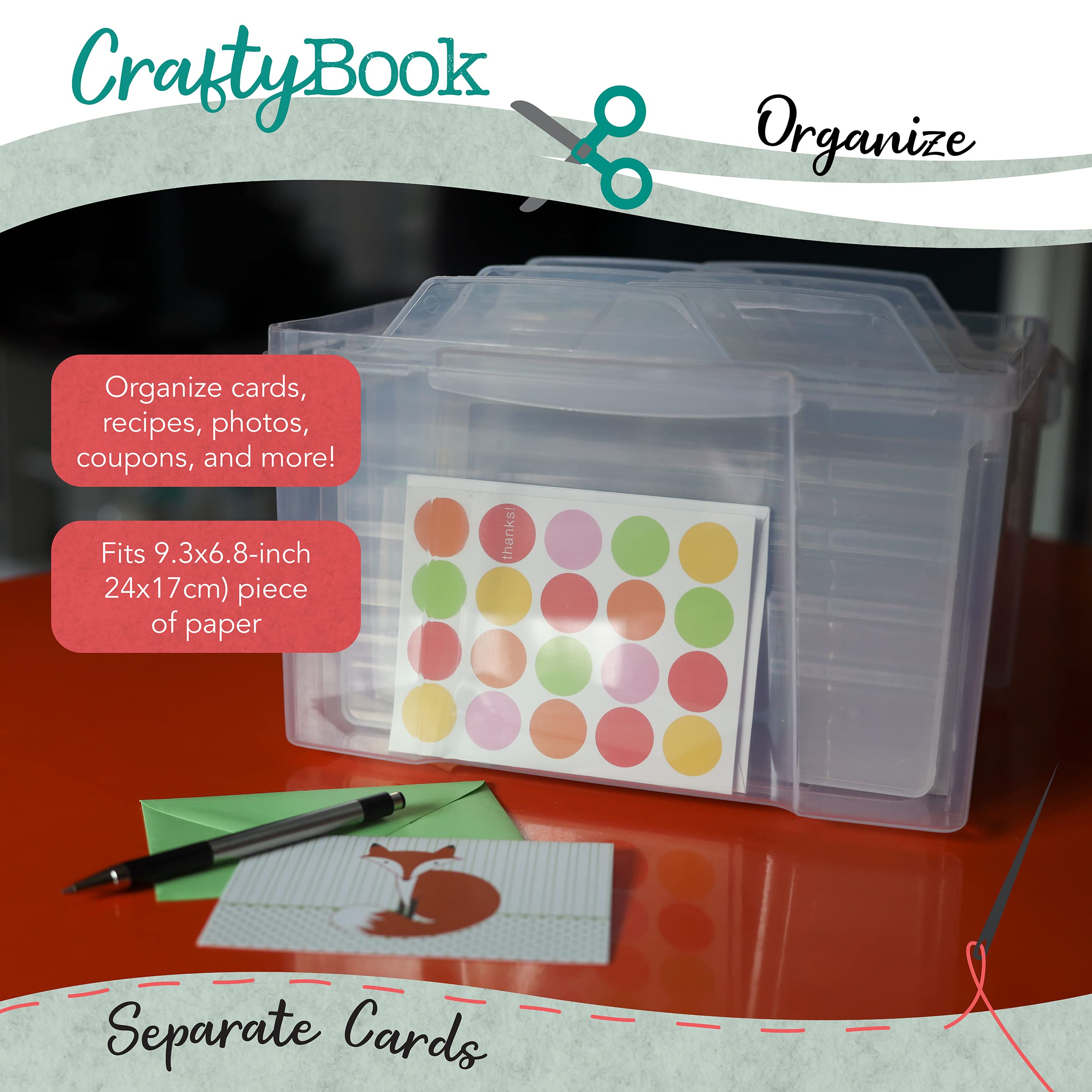 Amazon.com: CraftyBook Greeting Card Organizer Box with Dividers