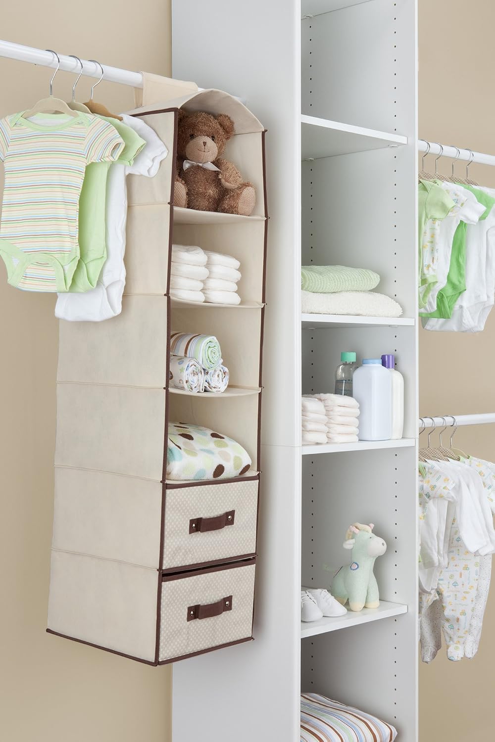 Delta Children Complete Nursery Organization 3-Piece Set, Beige
