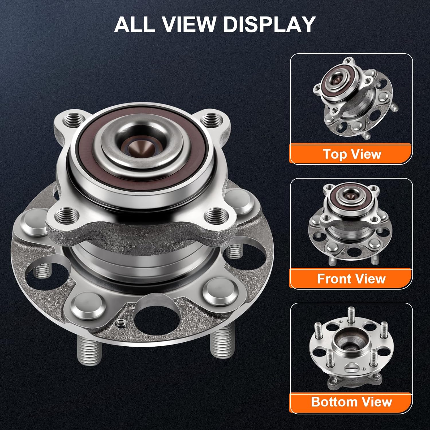 OCPTY New Wheel Hub Bearings Rear 5 LUGS W/ABS fit for 2008-2012 for Honda for Accord, 2009-2013 for Acura Tsx Compatible OE: 512353 (Pack of 2)