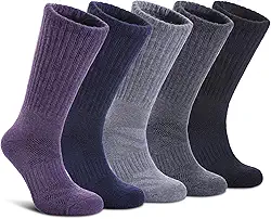 Meias de lã Merino para caminhada para mulheres e homens, quentes, quentes, grossas, amortecedoras de umidade, meias para botas de trabalho