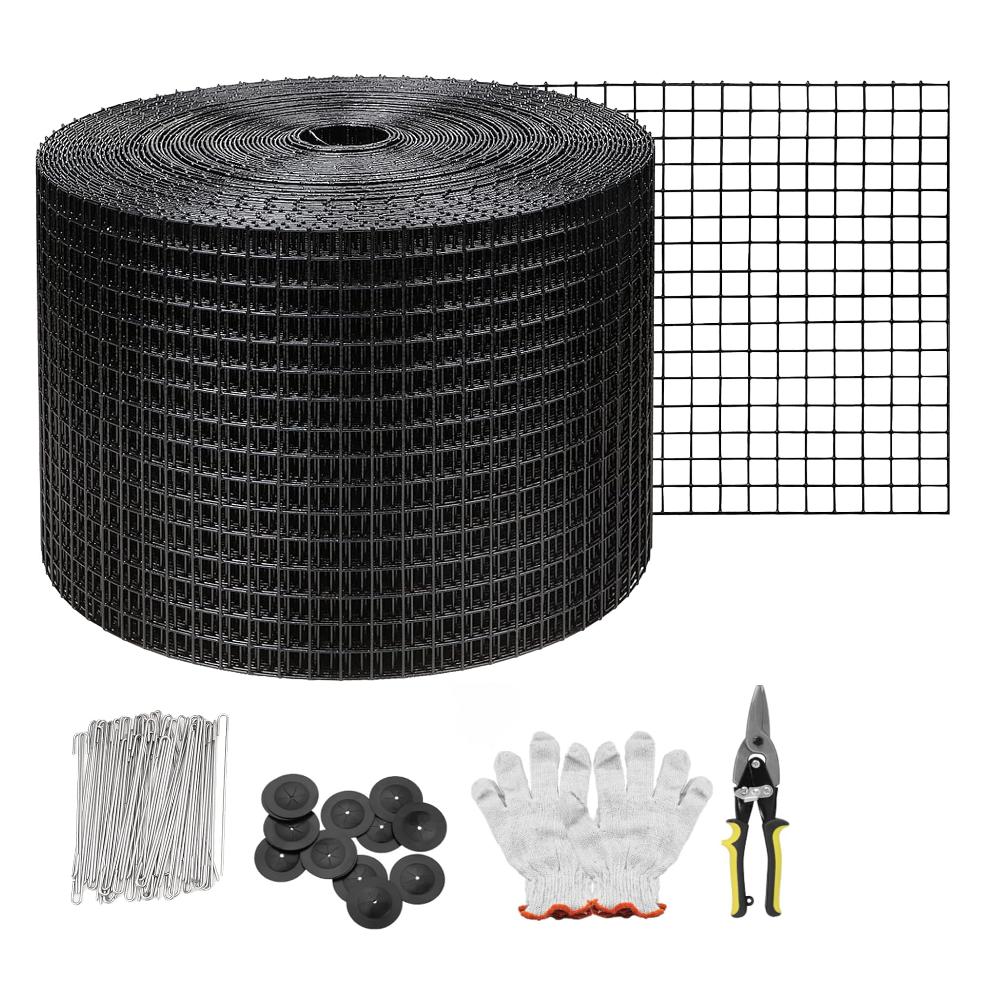 Kit di Rete per Uccelli a Pannello Solare 20cm x 30m,Kit Anti-Uccelli 100 Fascette in Acciaio Inox Rivestimento in PVC, per Evitare Che i piccioni nidificino sotto Il Tetto con Guanti