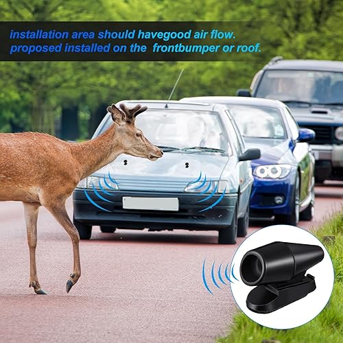 Miniatura 5 de Frienda 20 silbatos de ciervo Save a Deer Whistles evita colisiones, silbatos de ciervo para dispositivos de advertencia de ciervos de automóvil,