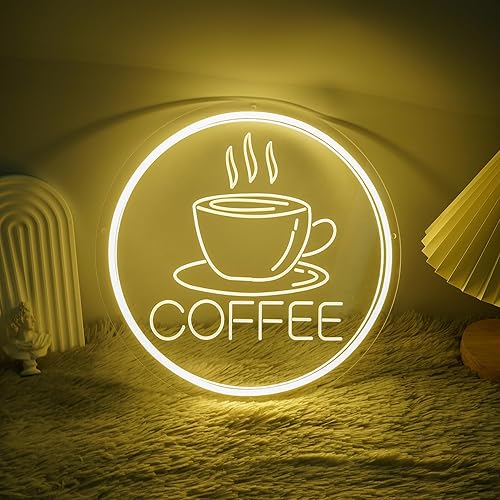 Miniatura 6 de BIOWAY - Letrero de neón de café para bar, decoración de estación de café, letrero de neón para bar, cerveza, pub, tienda, letrero de barra con