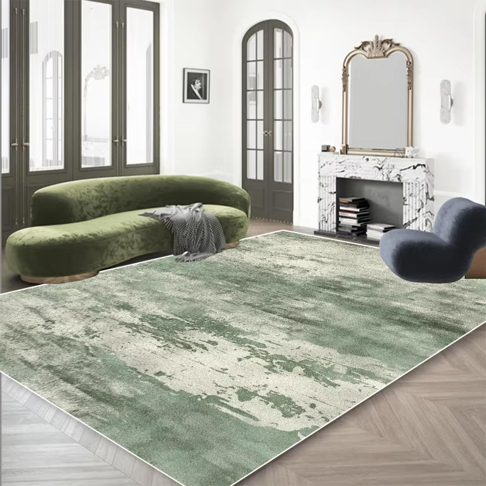 Tapis vert antidérapant grand tapis de chambre 120x180cm