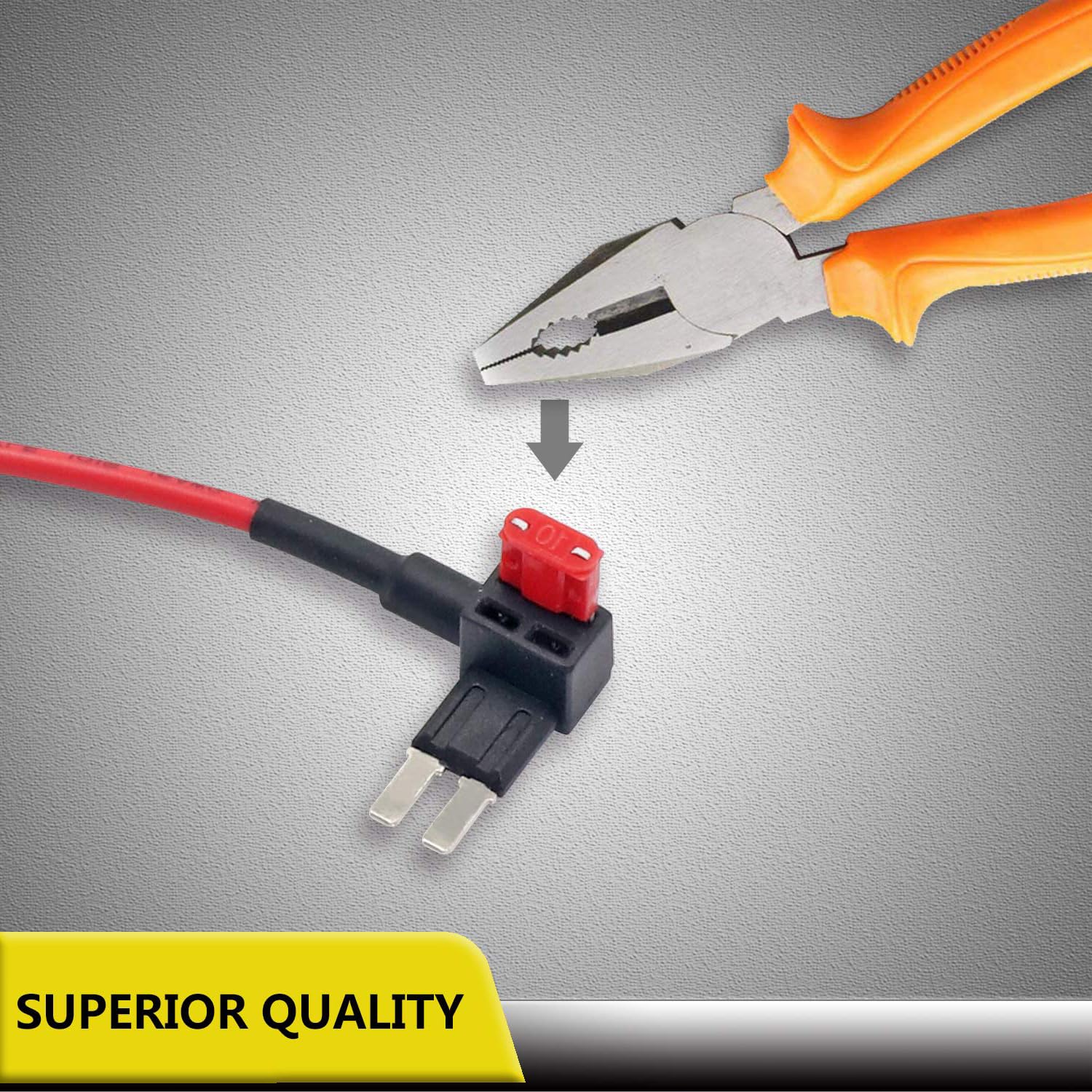 FT4-10 10 Pack 12V Car Add-a-Circuit Fuse Tap Adapter ACZ Blade Fuse/Micro 2 Fuse with 10pcs 10A and 20A Fuses