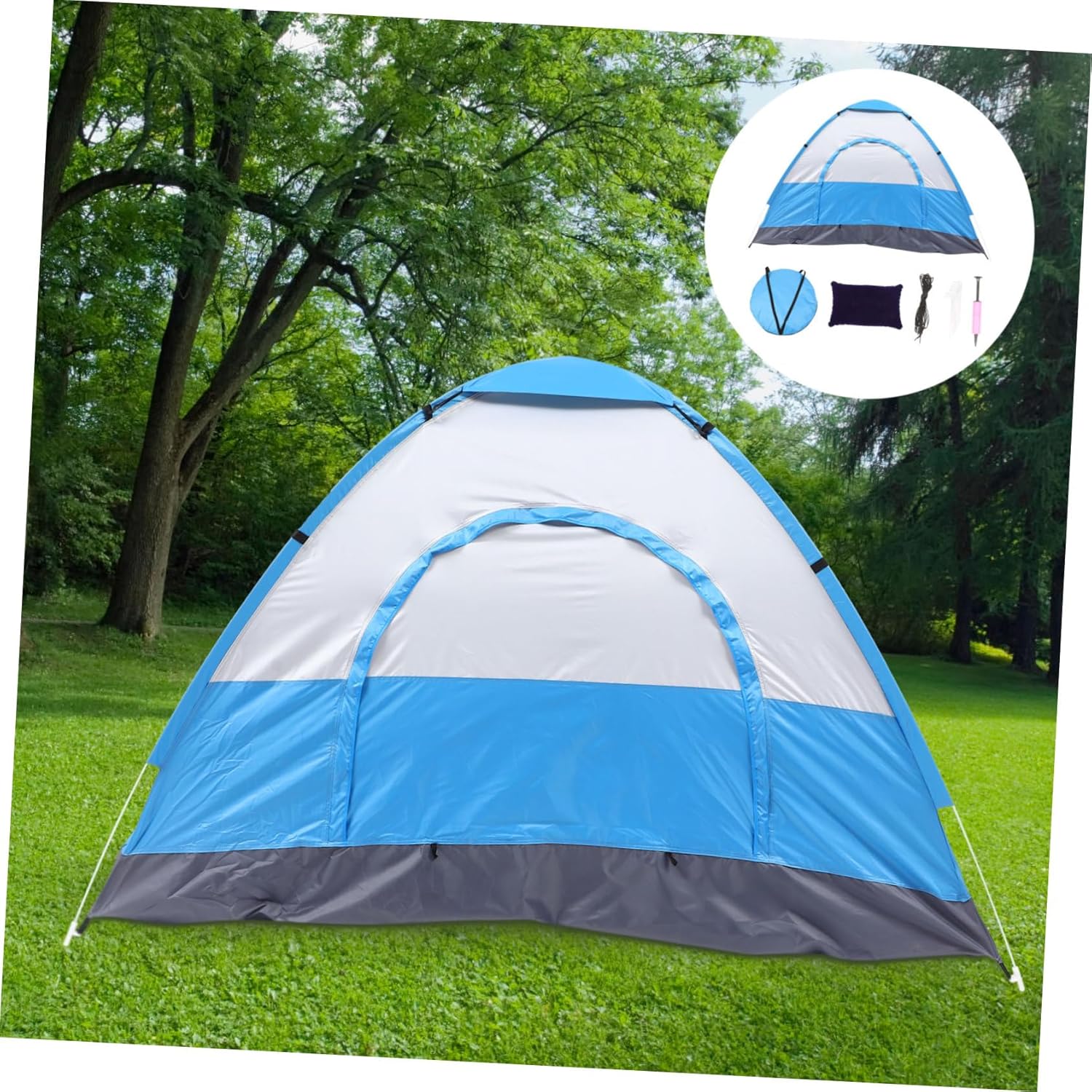 1set Portable Beach Tent Uv Person Capacity Easy Setup for Camping Hiking and Picnics Includes Ventilation and Carry Bag